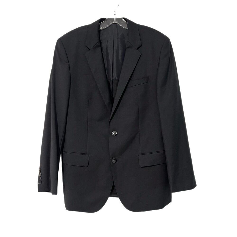 Hugo Boss Men's Wool Sport Coat Blazer Black Size 40R Slim Fit Career Business